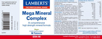 Lamberts Mega Mineral Complex – High Potency Multi-Mineral Formula – 90 Vegan Tablets