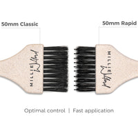 Millie Wilford, Wide Hair Dye Brush - Hair Colouring brush for Highlights, Tinting, bleaching and Root Touch-up at Home, Recycled Plant Fibre (50mm Rapid)