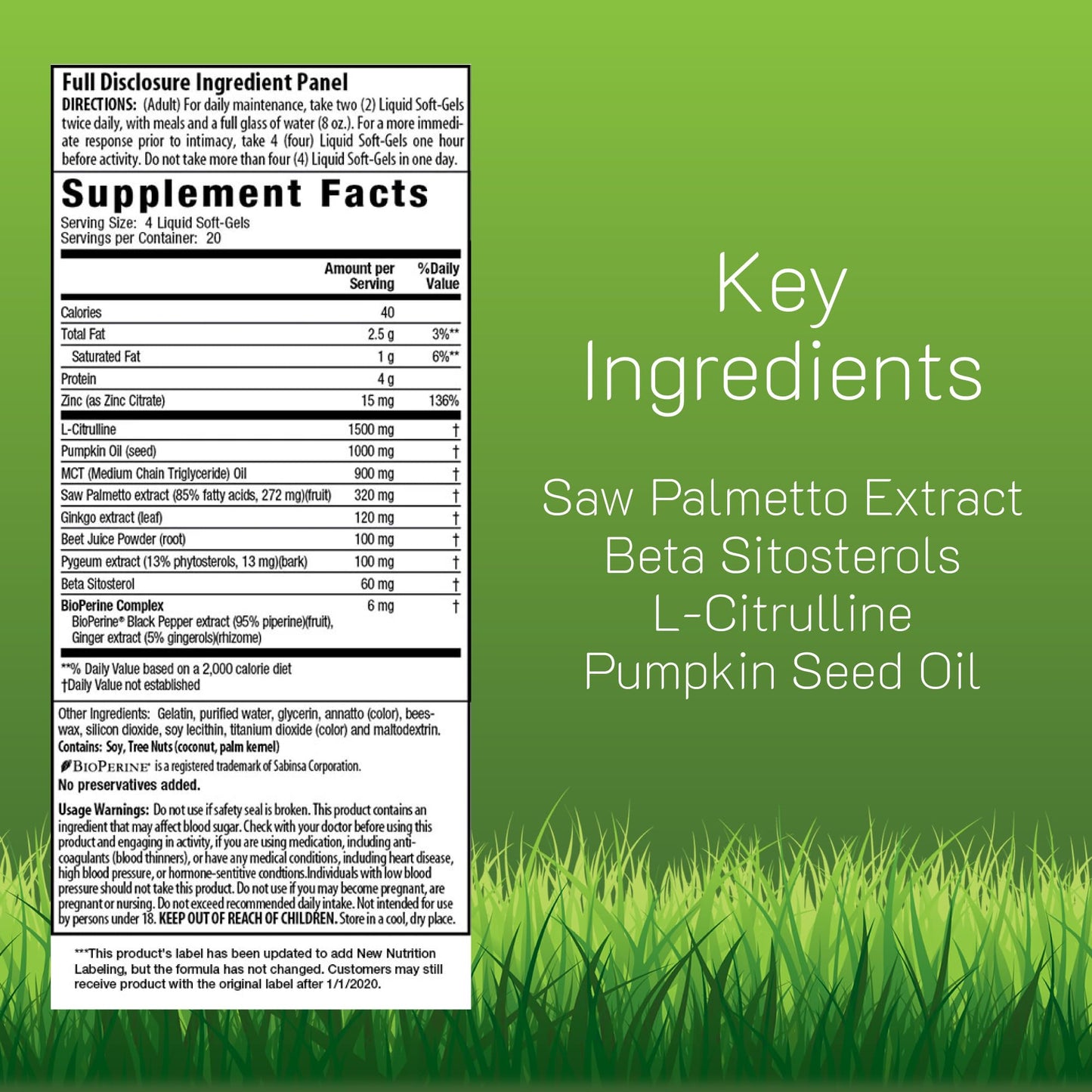 Irwin Naturals Prosta-Strong RED with Nitric Oxide Boosters - Prostate Health Support - Saw Palmetto, Lycopene, Pumpkin Seed & More - 80 Liquid Softgels