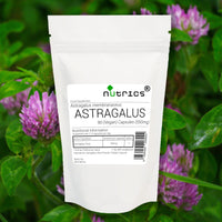 Nutrics® 550mg ASTRAGALUS ROOT 100% Pure x 90 V Capsules (1 Month Supply) huáng qí Milkvetch g - Suitable for Vegan Vegetarian Halal Kosher
