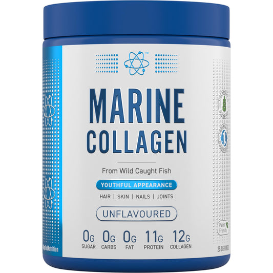 Applied Nutrition Marine Collagen Powder - Hydrolysed Collagen Protein, Healthy Skin, Hair, Nails (Unflavoured) (300g - 25 Servings)