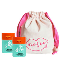 Skincare Bundle with 2 x Bubble Skincare Slam Dunk Hydrating Moisturiser 30ml - Aloe Vera Juice + Vitamin E + Avocado Oil + Niacinamide and Mojee Beauty Canvas Bag