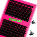 PURELEOR Cluster Lashes 100D Curl 10-16mm Mixed DIY Lash Clusters Individual Mega Cat Eyelash Extensions Look Soft Fluffy