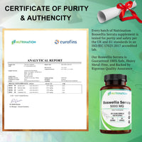 Boswellia Serrata Capsules 5000mg | Market-Leading Boswellic Acid 425mg Per Capsule | 4-Month Supply - 120 Capsules | Joint and Inflammation Support | Vegan, Non-GMO and Third-Party Lab Tested