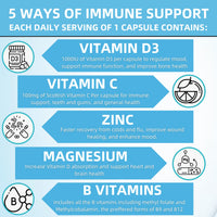 Mad Diet Kids Immune Support – Zero Additives – 60 Capsules - Non-GMO Immune Support for Kids