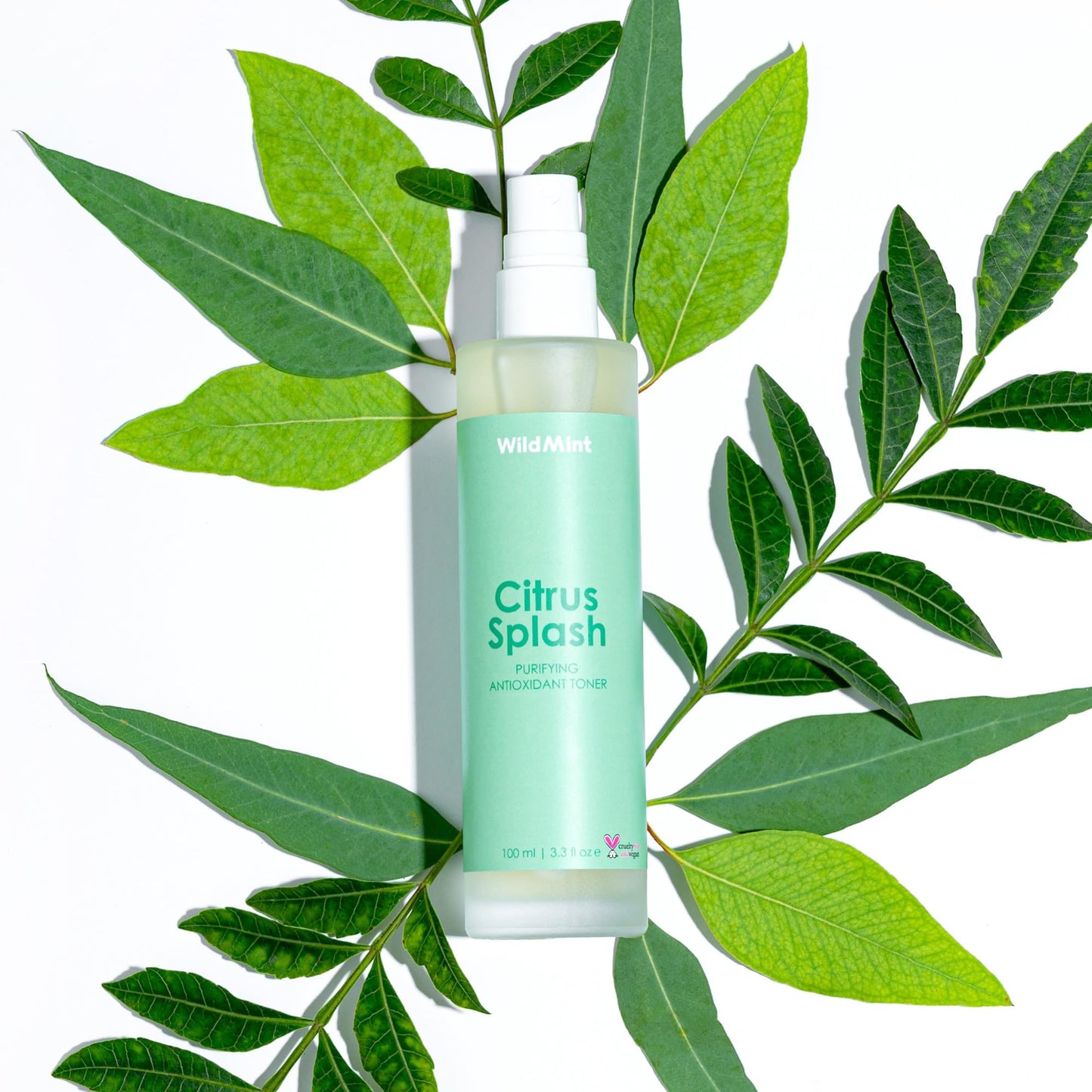 WildMint Citrus Splash Natural Face Toner | Brightening Toner for Sensitive, Mature & Damaged Skin | Vitamin C for Dark Spots & Acne Prone Skin | UK Made Vegan & Cruelty-Free Skincare | 100ml