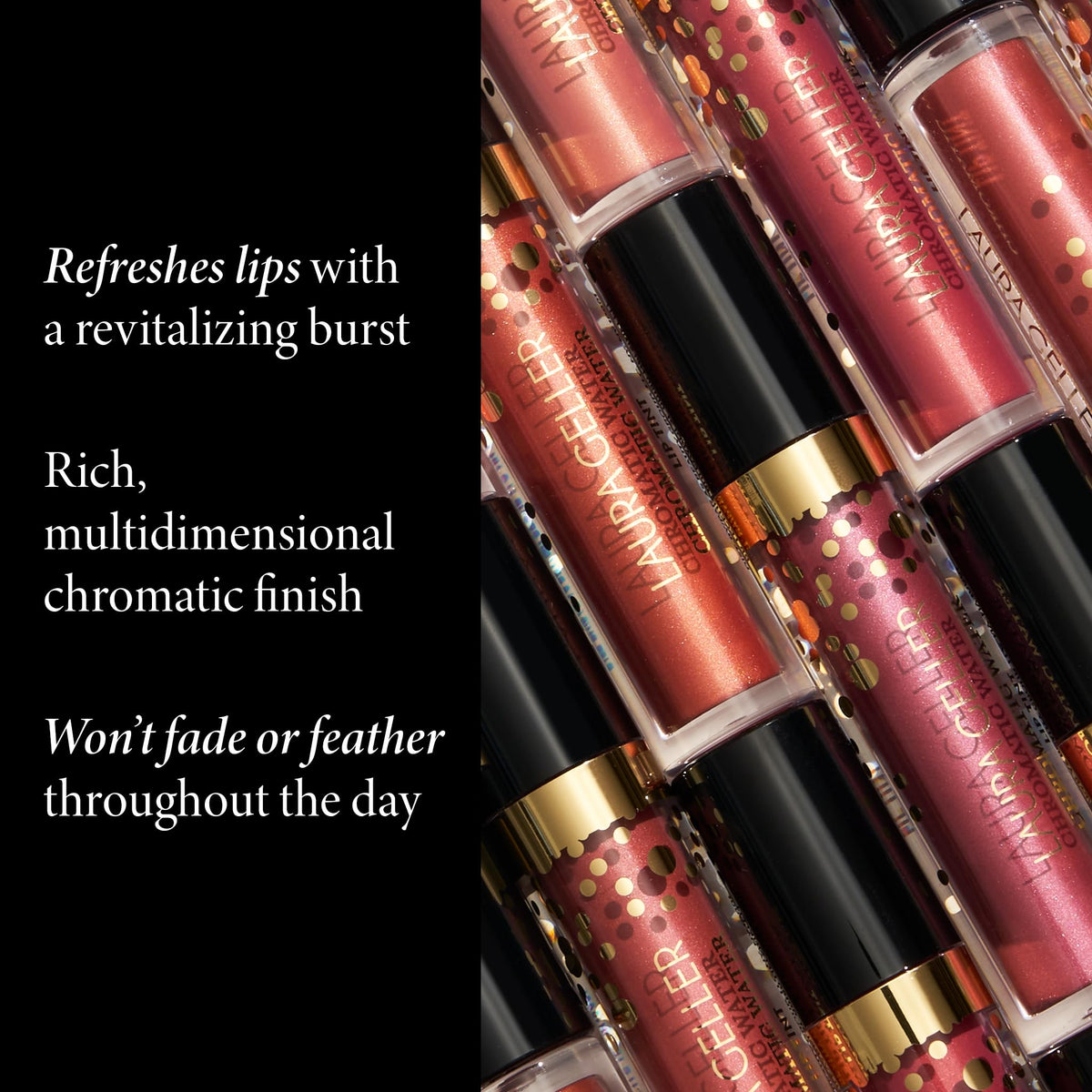 LAURA GELLER NEW YORK LAURA GELLER Chromatic Water Lip Tint, Holographic Color, Water-Based Formula to Hydrate, Au Lait