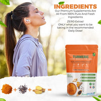 FoodPURA Turmeric Curcumin Capsules with Black Pepper & Ginger High Strength 3675mg HACCP Certified, Manufactured in The UK by FoodPURA (60)