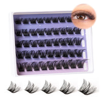 ocean pearl Individual Lashes Cluster Lashes D Curl 45 Clusters DIY False Eyelashes Individual Reusable Soft Natural Easy Fan Russian Lashes Eyelash Extensions Clear Glue 10-16mm