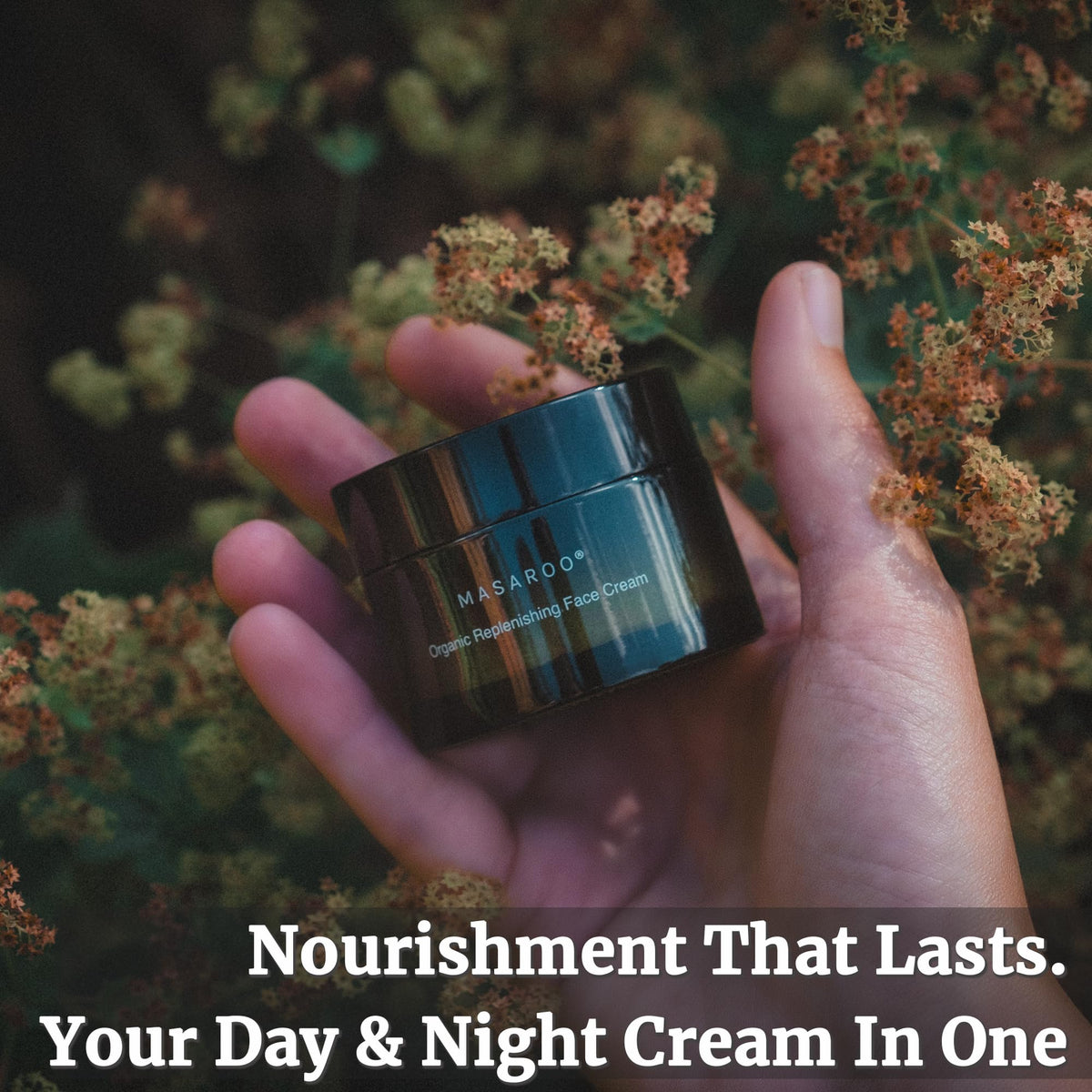 Masaroo Organic Face Cream & Face Moisturiser: Natural Moisturiser Face Women & Men - Face Cream Women for Day & Night - Anti Aging Cream with Vitamin C, E & Natural Collagen, 100ml