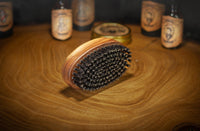 THE VINTAGE GROOMING CO. Beard Brush For Men | Military Style Oval Wooden Death Grip Brush For Grooming Mustaches Beards & Hair