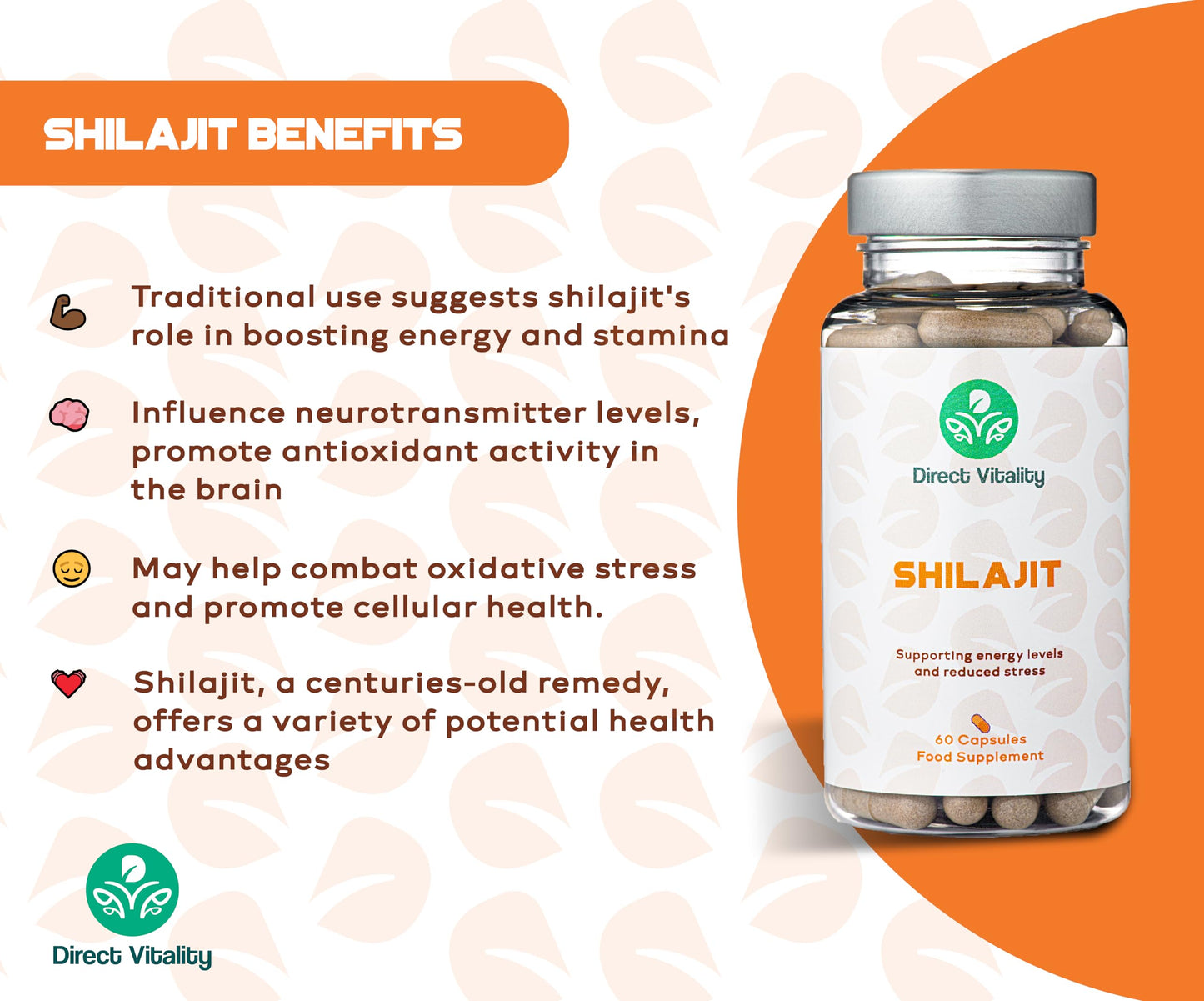 Direct Vitality Shilajit | 60% Fulvic Acid | 2 Months Supply | 700 mg per Capsule | UK Made | No Nasty Fillers | Vegan