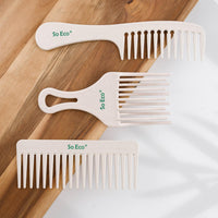 So Eco Curl Defining Set – 3-Piece Curl Care Kit with Wide-Tooth Comb, Styling Comb & Afro Pick, Made from 100% Recycled Materials for Defined, Voluminous Hair, Suitable for Wet & Dry Styling