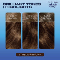 Clairol Nice'n Easy Crème, Natural Looking Oil Infused Permanent Hair Dye, 5 Medium Brown