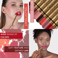 IMPALA | Brooklin Waterproof Lipliner Color Pink Brown 206 | Permanent lip profiler | Water resistant lipstick | Long-term lipliner