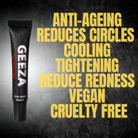 Geeza Men's Eye Cream Reduce Dark Circles and Puffiness, Advanced Formula Male Eye Bag Removal, Designed to Improve Elasticity, Nourish the Under Eyes 15ml