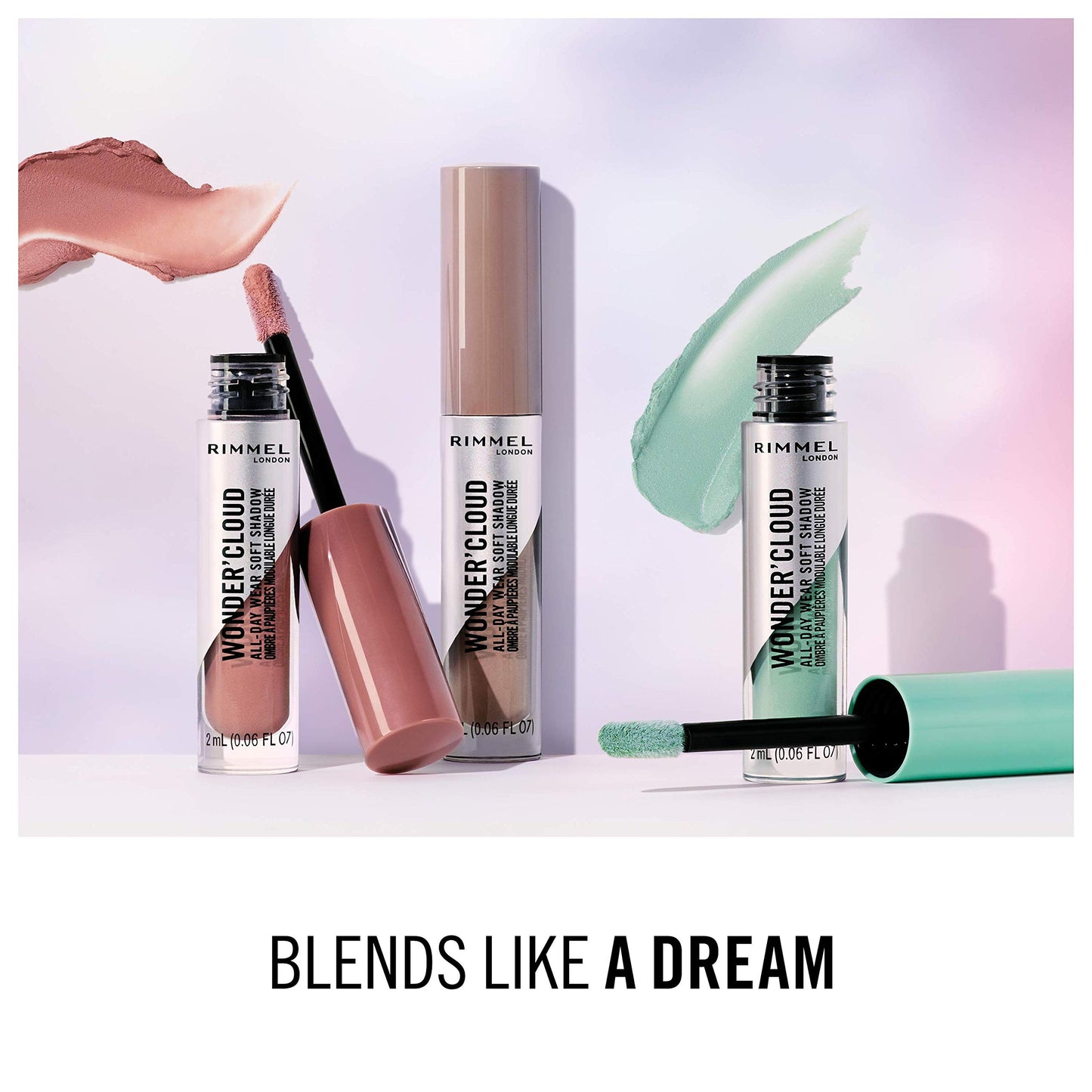 Rimmel London Wonder'Cloud Liquid Eyeshadow, 002 Foggy Beige