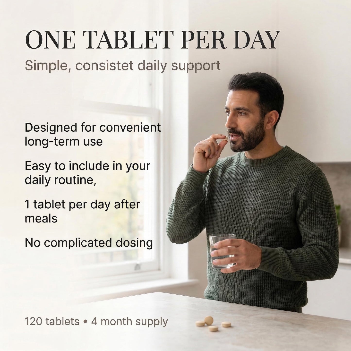 Sky Premium Life Vitamin D3 2200 IU (55µg) with Vitamin K2 MK7 (45µg) – Immune System, Bones, Teeth & Muscle Support – 1-A-Day Easy Swallow Tablets – 120 Tablets (4 Month Supply) – Halal & GMP Quality
