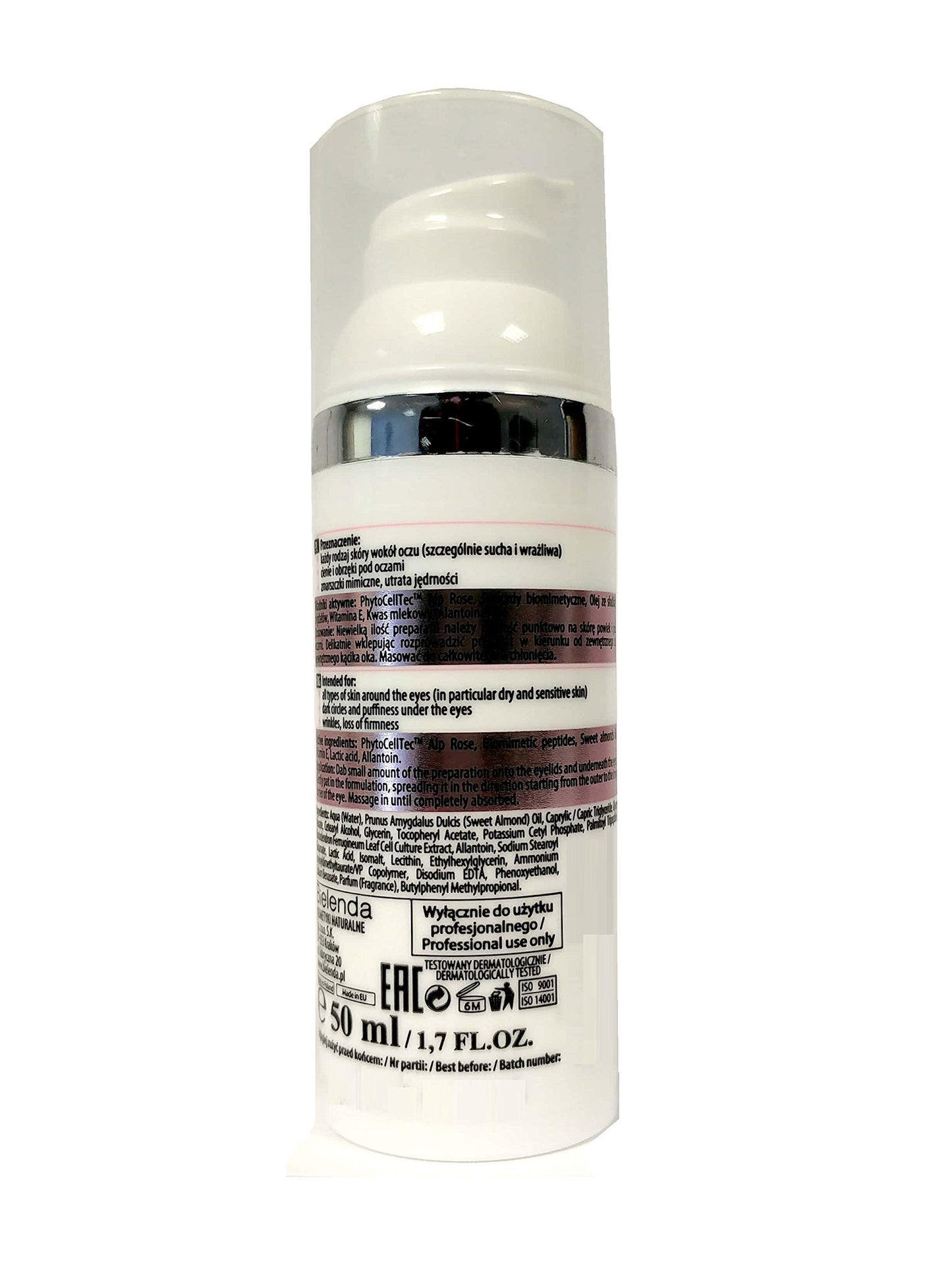 Bielenda Professional Bielenda Corrective Gel - Cream for Wrinkles Around the Eyes with Peptides PhytoCellTec ™ & Alp Rose |Peptydowy Zel Krem Korygujacy Zmarszczki 50ml SET with STAPIZ Hair Shampoo 15ml or Mask 10ml