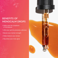 Menopause Support Herbal Drops - Natural Calm Blend for Menopause Relief - Glycerine Liquid Extracts with Red Clover, Sage, & Passionflower - Blooming Blends Menocalm Drops, 30ml