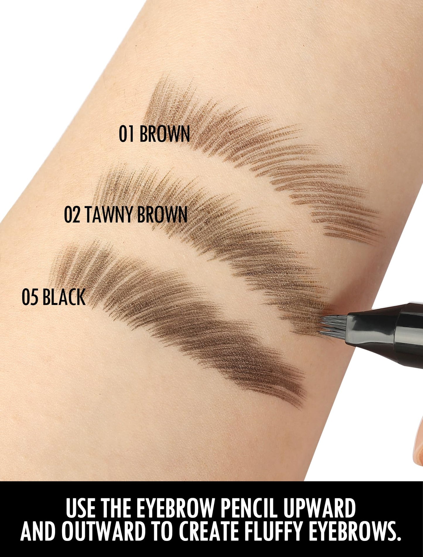 Anglicolor Eyebrow Pen Easy to Use, Eyebrow Brush Quick Drying,Microblading Eyebrow Pen Natural,Hair-Like Strokes, 24hrs Long-Lasting,Waterproof,Smudge-Proof,Multiple Uses (01brown)