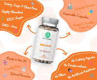 Direct Vitality Shilajit | 60% Fulvic Acid | 2 Months Supply | 700 mg per Capsule | UK Made | No Nasty Fillers | Vegan