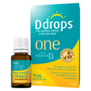 Ddrops One 10 µg 60 Drops - Daily Vitamin D3 Supplement for Kids & Adults. Support Bone Health & Immune System - No Large Capsules, No Preservatives, Non-GMO, Allergen-Friendly