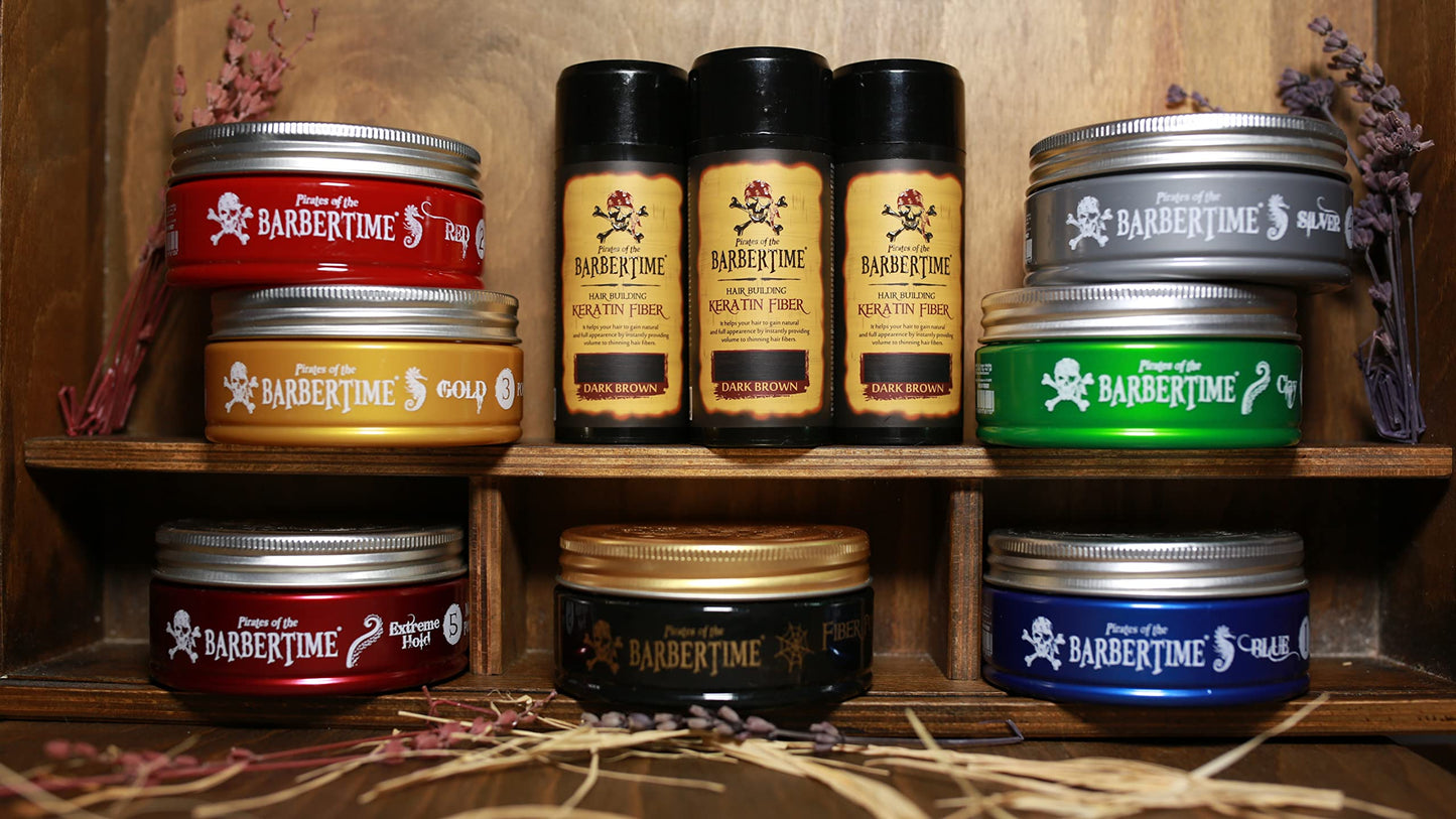 BARBERTIME Hair Styling Gold Pomade Wax | Gel Wax Pomade No3 | Shine Look Strong Hold 150 ml