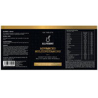 Alphemy Advanced Multivitamin and Minerals - 120 Tablets, (4 Month Supply) 26 A-Z High Strength Bioactive Vitamins and Minerals. Daily Tablets for Men & Women – UK Manufactured