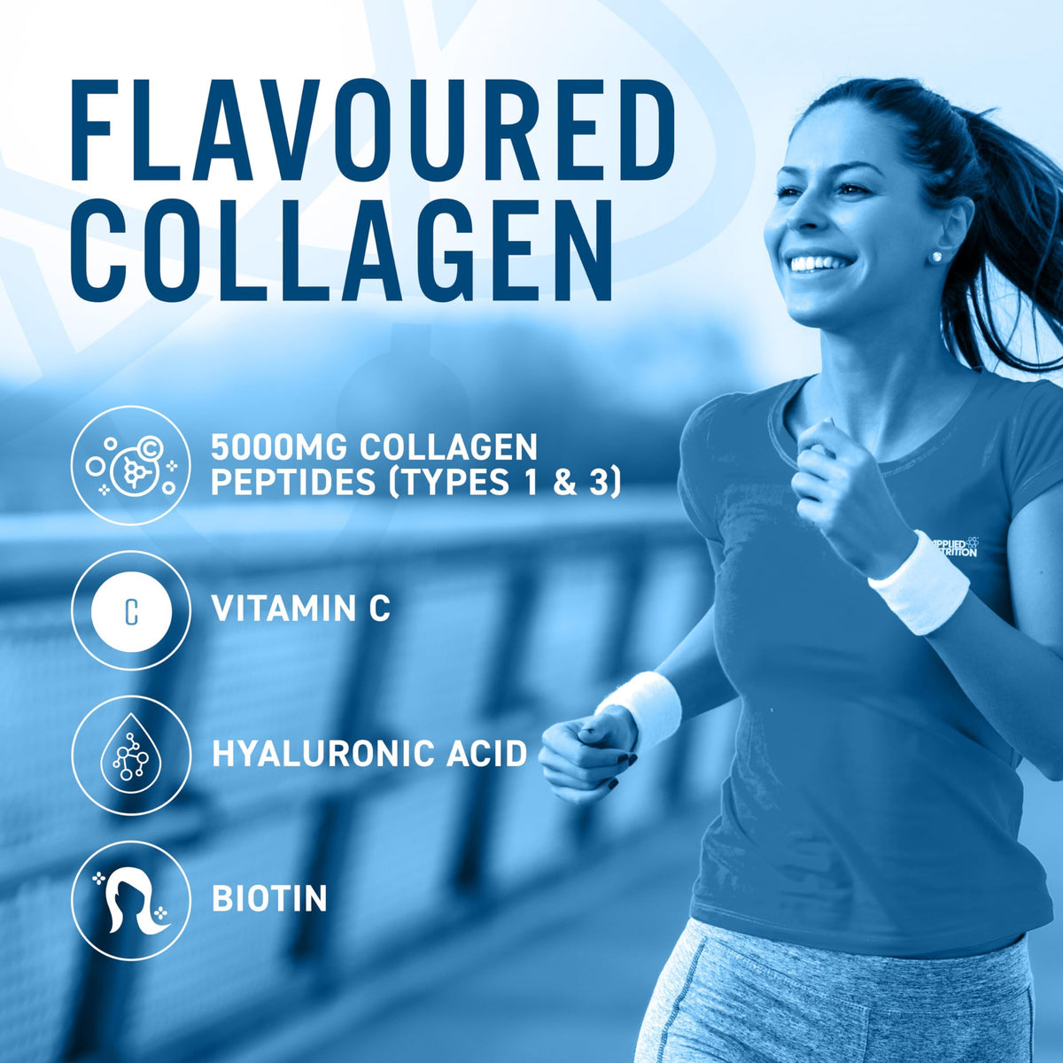 Applied Nutrition Collagen Powder - Hydrolysed Bovine Collagen Protein, Halal, Healthy Skin, Hair, Nails (Unflavoured) (150g - 30 Servings)