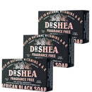 Dr Shea Organic African Black Soap 100g - Acne body wash - Face cleanser - Antibacterial moisturizer - Pack Of 3
