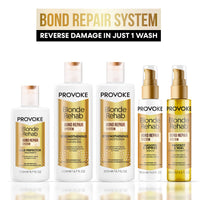 PROVOKE Blonde Rehab N0'4 Smooth and DeFrizz Bond Repair Hair Serum 100 ml, Smoothes Frizz and Restores Volume in 1 Wash with Pro Bonding Complex, Keratin and Hyaluronic Acid, for Blonde Damaged Hair