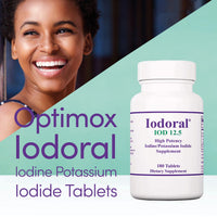 Optimox, Iodoral 12,5mg, with Iodine and Potassium Iodide, Depot, 180 Vegan Tablets, Laboratory Tested, Vegetarian, Gluten-Free, Soy-Free, Non-GMO