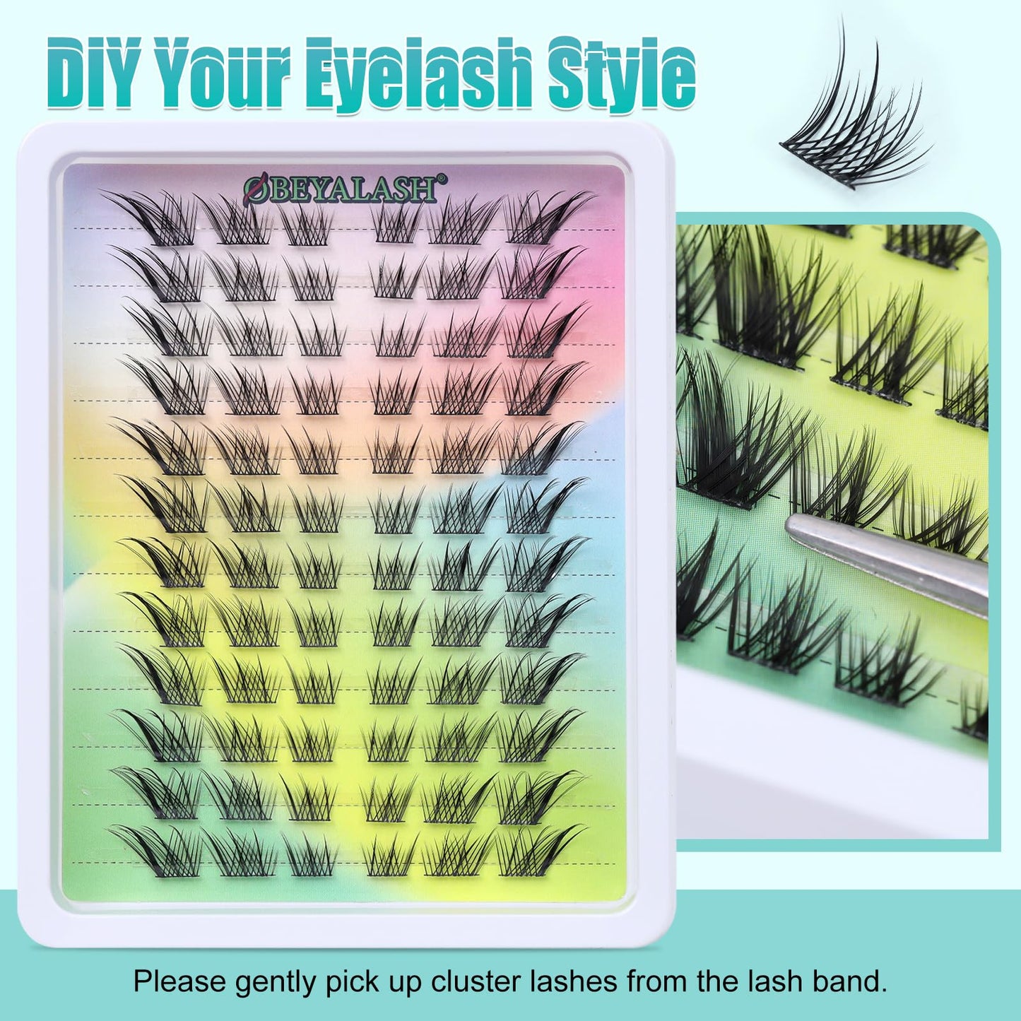Fox Eye Lashes Lash Clusters C Curl Fox Eye Cluster Lashes Wispy Cat Eye Lashes Natural Individual Lashes Individual Cluster Eyelashes 72pcs Lashes Individual Cluster Lash Individuals by Obeyalash