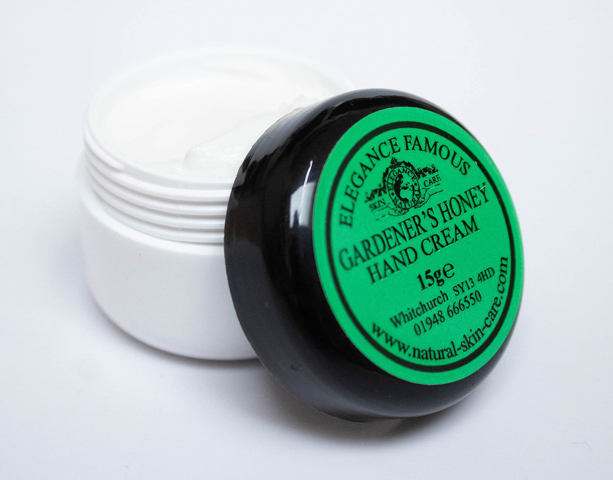 Famous Gardeners Honey Hand Cream 15g Recommended By BBC Gardeners World 2024 Elegance Natural Skin Care MULTI AWARD WINNING Handcream Dry Rough Working Hands Split Fingers Trial Pocket Handbag Size