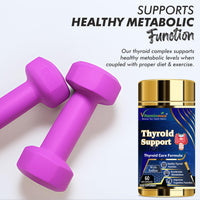 Vitaminnica Because your Health Matters Vitaminnica Thyroid Support - Supplement for Women and Men - Energy & Focus Formula - Vegetarian & Non-GMO - Iodine, Vitamin D3 Complex, Zinc, Selenium, Ashwagandha, Copper- 2 Months Supply
