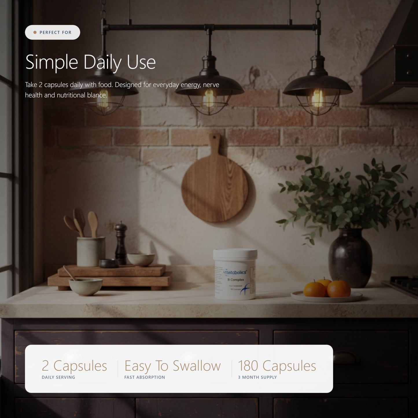 Metabolics High Strength B Complex Capsules | Methylated B Vitamins with B12, B6, Biotin, Niacin & Thiamine | Energy & Nerve Support | Vegan, UK Made | Capsules