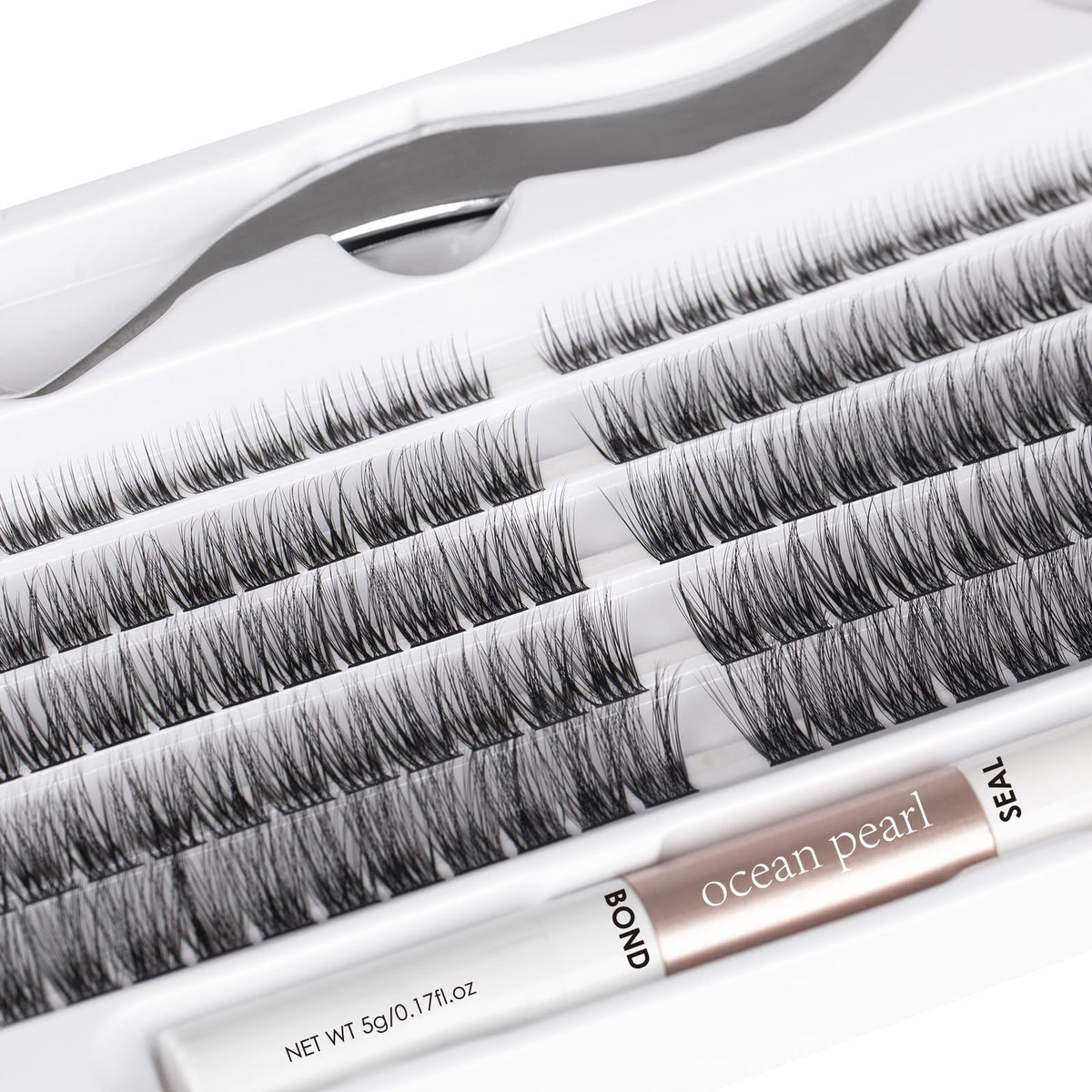 ocean pearl Ocean Pearl Cluster Lashes Kit 120PCS Lashes Individual Cluster 10-16mm DIY Lash Extension Kit Natural Eyelash Clusters Thin Band False Eyelashes Lash Clusters Kit with Bond and Seal-DM23