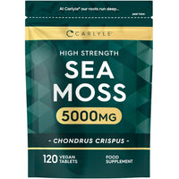 Sea Moss Tablets 5000mg | 120 Vegan Tablets | High Strength Sea Moss Extract | Carlyle