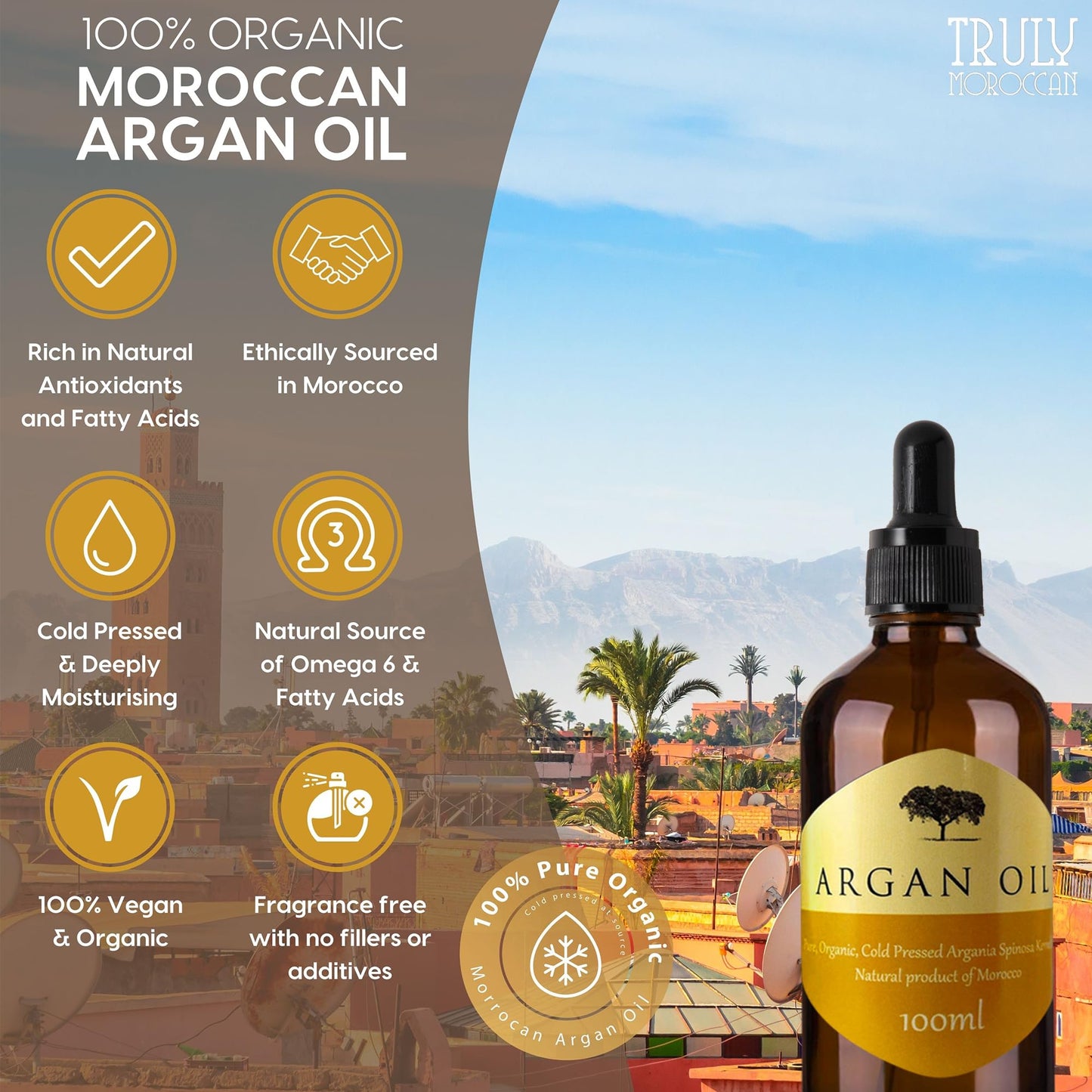 Truly Moroccan ARGAN OIL 100% Pure 100ml