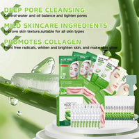 Cureluxe 42PCS Aloe Vera Skincare Gift Set for Women,Aleo Vera Nourishing & Moisturizing Skin Care Sets & Kits Face Serum,Sleep Mask,Clay Mask,Lip Mask,Skin Care Set for Teenage Girls Women