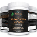 Ashwagandha 500 mg Strength 120 Capsules, Dietary Health Supplement for Men & Women, Supports Stress & Anxiety Relief, Restful Sleep & Focus, Ashwagandha Herb Root Extract w/ Withanolides by NGU