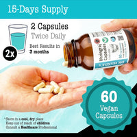 DR WAKDE's DR WAKDE'S Bhringraj Capsules for Hair Growth & Liver Support | Eclipta Alba | 60 Veg Caps | Pure Ayurvedic Herb | Zero Additives, Zero Fillers | Vegan | Made in UK