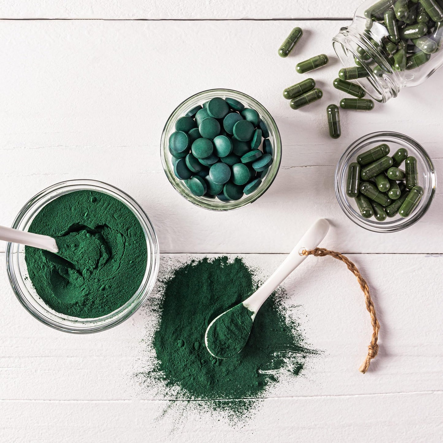 Everyday Superfood Organic Chlorella & Spirulina Tablets 500mg, 360 Broken Cell Wall Chlorella & Raw Spirulina Cold Pressed Tablet