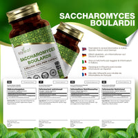 Ezyleaf Saccharomyces Boulardii [5 Billion CFU] | 90 Vegan Capsules | Probiotic Supplement | S Boulardii Probiotic with Clean Fillers | ISO Certified, Non-GMO, Gluten & Allergen Free | Made in UK