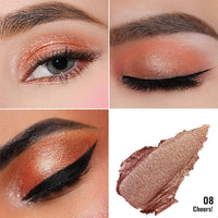 Oulac OULAC Cream Eyeshadow, Glitter Peach Eyeshadow, Holds Makeup For 12 Hours +, Waterproof and Sweatproof, Crease Resistant, Vegan | 06g, Cheers! (08)