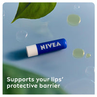 NIVEA Original Care Duo Pack Lip Balm (2x 4.8g), Lip Moisturiser Deeply Hydrates for 24h+, 100% Natural Origin Ingredients, Shea Butter, and Vitamins, Lip Care