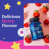LOVEBUG Lovebug Kids Probiotic Chewables - 10 Billion CFU with Prebiotics - Friendly Bio Cultures for Children & Toddlers (Age 4+) - 30 Chewable Berry Flavour Tablets - Gentle Support for Childrens Gut Health