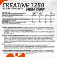 OLIMP SPORT NUTRITION Olimp Creatine 1250 Mega Capsules - Pack of 400 Capsules
