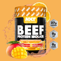 NXT Nutrition NXT Beef Protein Isolate 540g - High Protein Powder in Natural Amino Acids - Paleo, Keto Friendly - Dairy and Gluten Free | 540g | Mango & Orange